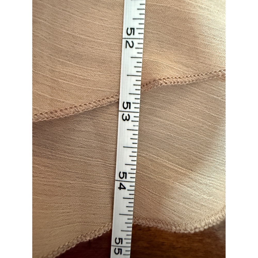 Commense Layered Asymmetric Midi Dress Womens M Beige Cowl Neck Minimalist - Picture 7 of 8